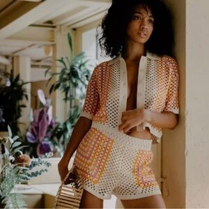 House of Harlow Crochet Shorts Small